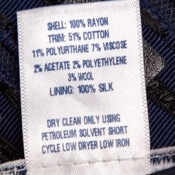 Oscar De La Renta Navy Blue Synthetic & Faux Leather Trim Pencil Skirt M For Women -Oscar de la Renta Sales Shop luxury women oscar de la rentaslug used clothes p461957 004