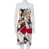 Oscar De La Renta Multicolor Printed Silk Strapless Mini Dress L For Women -Oscar de la Renta Sales Shop luxury women oscar de la rentaslug used clothes p462376 004