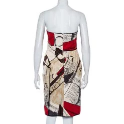 Oscar De La Renta Multicolor Printed Silk Strapless Mini Dress L For Women -Oscar de la Renta Sales Shop luxury women oscar de la rentaslug used clothes p462376 006