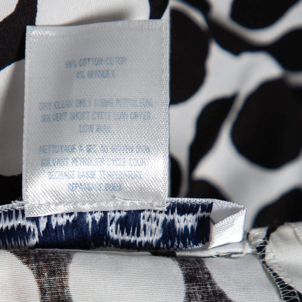 Oscar De La Renta Polka Dotted Cotton Poplin Dress M For Women 8 Oscar De La Renta Polka Dotted Cotton Poplin Dress M For Women - Image 6