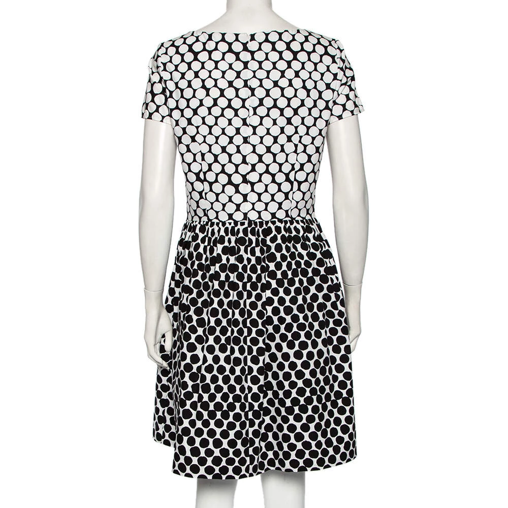 Oscar De La Renta Polka Dotted Cotton Poplin Dress M For Women 5 Oscar De La Renta Polka Dotted Cotton Poplin Dress M For Women - Image 3