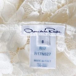 Oscar De La Renta Off White Lace Open Back Corded Cropped Top M For Women -Oscar de la Renta Sales Shop luxury women oscar de la rentaslug used clothes p503897 002