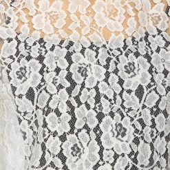 Oscar De La Renta Off White Lace Open Back Corded Cropped Top M For Women -Oscar de la Renta Sales Shop luxury women oscar de la rentaslug used clothes p503897 006