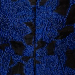 Oscar De La Renta Blue Floral Devore Lace Strapless Gown XL For Women -Oscar de la Renta Sales Shop luxury women oscar de la rentaslug used clothes p504027 007