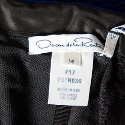 Oscar De La Renta Blue Floral Devore Lace Strapless Gown XL For Women -Oscar de la Renta Sales Shop luxury women oscar de la rentaslug used clothes p504027 008