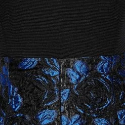 Oscar De La Renta Black Knit & Floral Jacquard Paneled Sleeveless Gown S For Women -Oscar de la Renta Sales Shop luxury women oscar de la rentaslug used clothes p525816 001
