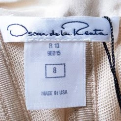 Oscar De La Renta Gold Embellished Tulle Strapless Gown M For Women -Oscar de la Renta Sales Shop luxury women oscar de la rentaslug used clothes p527631 007