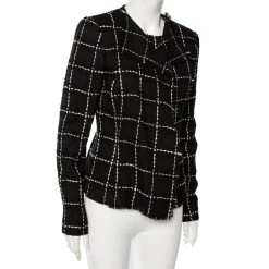 Oscar De La Renta Monochrome Embroidered Wool Button Front Jacket M For Women -Oscar de la Renta Sales Shop luxury women oscar de la rentaslug used clothes p534208 006