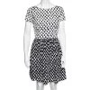Oscar De La Renta Monochrome Polka Dot Print Cotton Dress S For Women