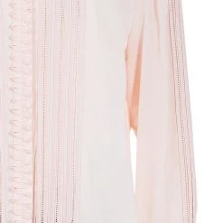 Oscar De La Renta Blush Pink Lace Insert Detail Pintucked Silk Shirt L For Women 18 Oscar De La Renta Blush Pink Lace Insert Detail Pintucked Silk Shirt L For Women -Oscar de la Renta Sales Shop luxury women oscar de la rentaslug used clothes p56994 007