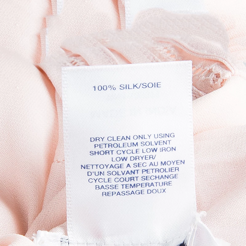 Oscar De La Renta Blush Pink Lace Insert Detail Pintucked Silk Shirt L For Women 12 Oscar De La Renta Blush Pink Lace Insert Detail Pintucked Silk Shirt L For Women - Image 10