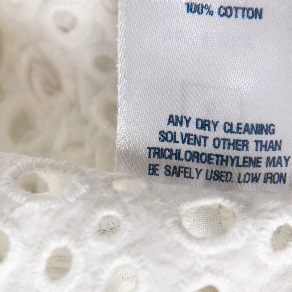 Oscar De La Renta White Eyelet Cotton Ruffle Trimmed Top M For Women 8 Oscar De La Renta White Eyelet Cotton Ruffle Trimmed Top M For Women - Image 6