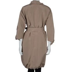 Oscar De La Renta Brown Silk Belted Overcoat L For Women 14 Oscar De La Renta Brown Silk Belted Overcoat L For Women -Oscar de la Renta Sales Shop luxury women oscar de la rentaslug used clothes p59647 0003