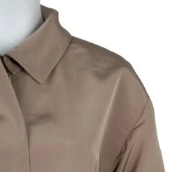 Oscar De La Renta Brown Silk Belted Overcoat L For Women 15 Oscar De La Renta Brown Silk Belted Overcoat L For Women -Oscar de la Renta Sales Shop luxury women oscar de la rentaslug used clothes p59647 0004