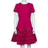Oscar De La Renta Fuchsia Textured Wool Short Sleeve Dress L For Women 1 Oscar De La Renta Fuchsia Textured Wool Short Sleeve Dress L For Women -Oscar de la Renta Sales Shop luxury women oscar de la rentaslug used clothes p598096 007