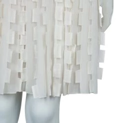 Oscar De La Renta Cream Silk Applique Textured Sleeveless Dress XS For Women -Oscar de la Renta Sales Shop luxury women oscar de la rentaslug used clothes p59845 0006