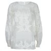 Oscar De La Renta White Sheer Floral Applique Top M For Women -Oscar de la Renta Sales Shop luxury women oscar de la rentaslug used clothes p60039 001