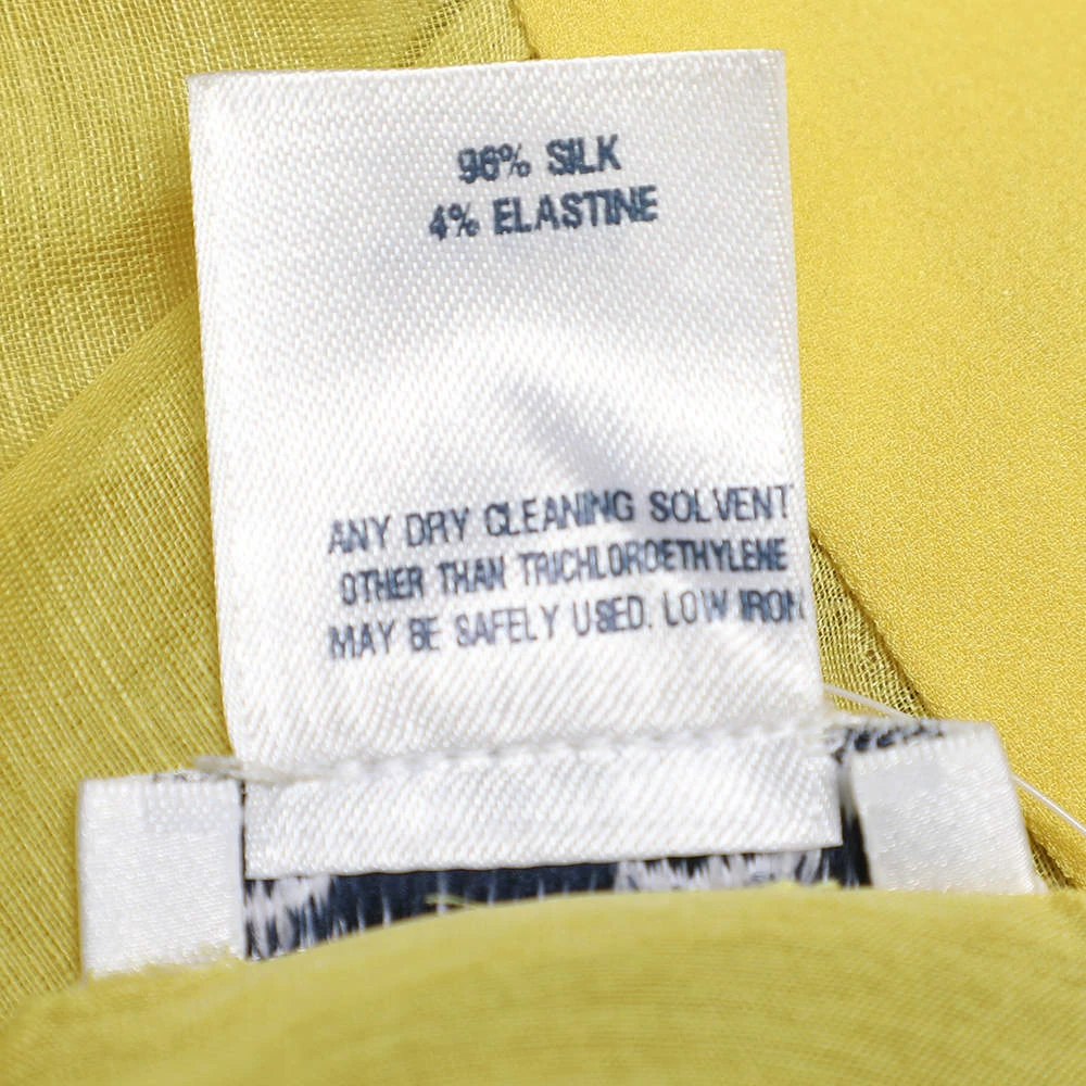 Oscar De La Renta Yellow Silk Organza Ruffle Detail Sheer Top L For Women 8 Oscar De La Renta Yellow Silk Organza Ruffle Detail Sheer Top L For Women - Image 6