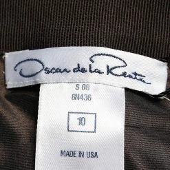 Oscar De La Renta Brown Silk Taffeta Pleated Detail Maxi Skirt L For Women -Oscar de la Renta Sales Shop luxury women oscar de la rentaslug used clothes p606396 006