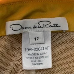 Oscar De La Renta Yellow Dip-Dyed Silk Taffeta Ruched Strapless Gown L For Women -Oscar de la Renta Sales Shop luxury women oscar de la rentaslug used clothes p617706 004