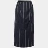 Oscar De La Renta Navy Blue & White Striped Midi Skirt S For Women 1 Oscar De La Renta Navy Blue & White Striped Midi Skirt S For Women -Oscar de la Renta Sales Shop luxury women oscar de la rentaslug used clothes p621998 002
