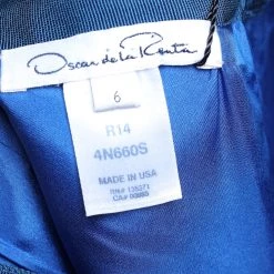 Oscar De La Renta Blue Silk Pencil Skirt M For Women -Oscar de la Renta Sales Shop luxury women oscar de la rentaslug used clothes p622003 002