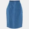 Oscar De La Renta Blue Silk Pencil Skirt M For Women -Oscar de la Renta Sales Shop luxury women oscar de la rentaslug used clothes p622003 005