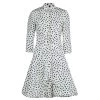 Oscar De La Renta Cream Silk Polka-Dotted Dress Coat M For Women -Oscar de la Renta Sales Shop luxury women oscar de la rentaslug used clothes p62460 001