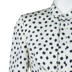 Oscar De La Renta Cream Silk Polka-Dotted Dress Coat M For Women 16 Oscar De La Renta Cream Silk Polka-Dotted Dress Coat M For Women -Oscar de la Renta Sales Shop luxury women oscar de la rentaslug used clothes p62460 005