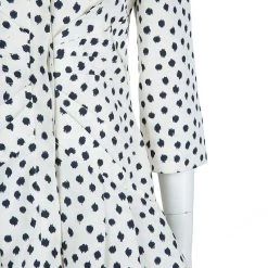 Oscar De La Renta Cream Silk Polka-Dotted Dress Coat M For Women 18 Oscar De La Renta Cream Silk Polka-Dotted Dress Coat M For Women -Oscar de la Renta Sales Shop luxury women oscar de la rentaslug used clothes p62460 007