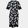 Oscar De La Renta Black Printed Cotton Dress L For Women -Oscar de la Renta Sales Shop luxury women oscar de la rentaslug used clothes p638516 005