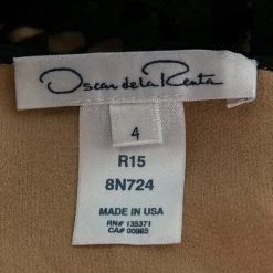 Oscar De La Renta Black Guipure Lace Round Neck Cropped Top S For Women -Oscar de la Renta Sales Shop luxury women oscar de la rentaslug used clothes p645340 004