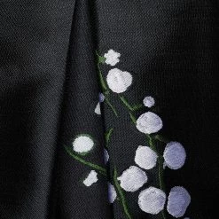 Oscar De La Renta Black Silk Floral Jacquard Flared Dress XL For Women -Oscar de la Renta Sales Shop luxury women oscar de la rentaslug used clothes p645487 002