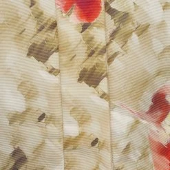 Oscar De La Renta Beige Brushstroke Print Silk Midi Dress XL For Women -Oscar de la Renta Sales Shop luxury women oscar de la rentaslug used clothes p649510 002