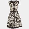 Oscar De La Renta Brown Silk Embellished Sleeveless Dress L For Women -Oscar de la Renta Sales Shop luxury women oscar de la rentaslug used clothes p654792 002