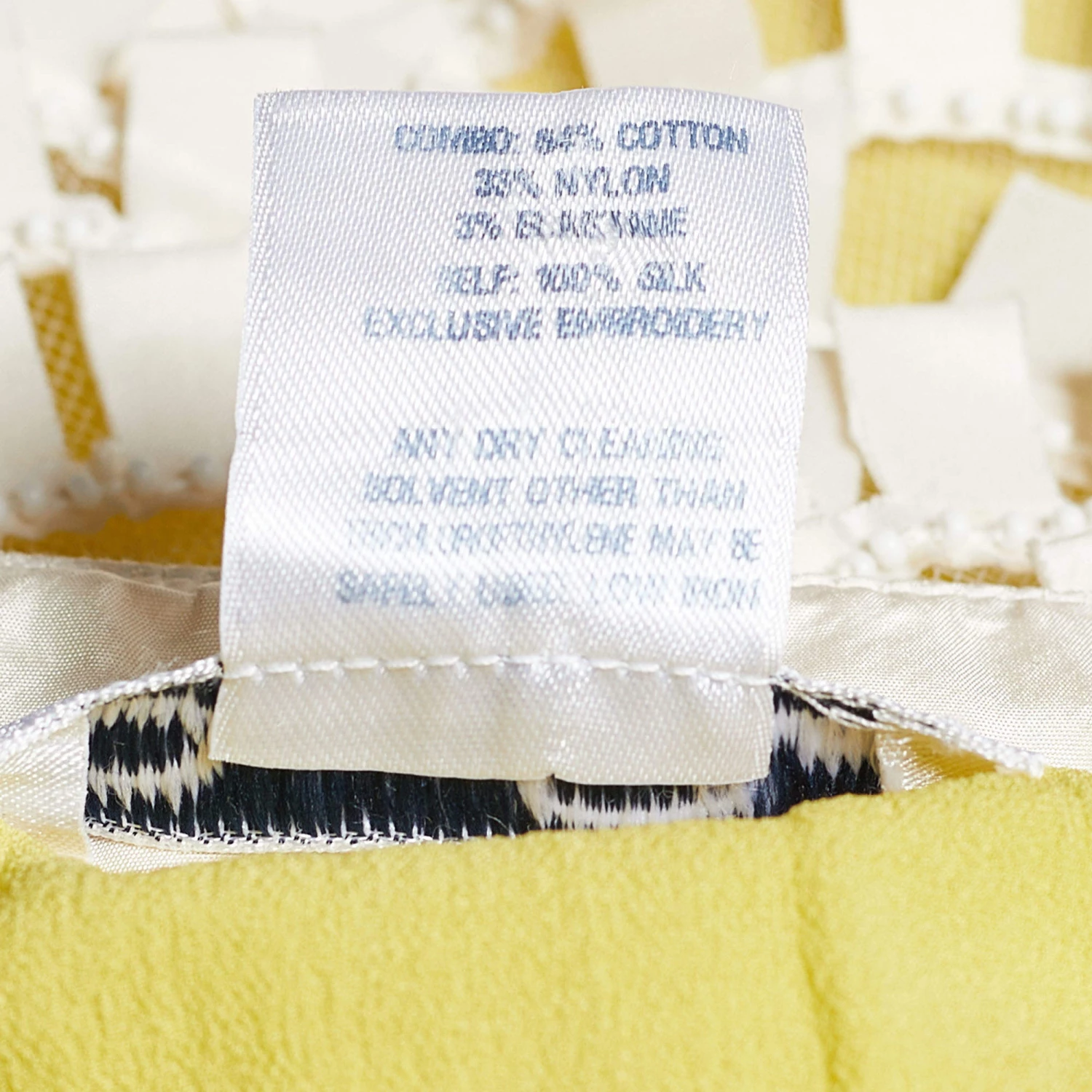 Oscar De La Renta Cream & Yellow Embellished Tulle Sleeveless Dress L For Women 9 Oscar De La Renta Cream & Yellow Embellished Tulle Sleeveless Dress L For Women - Image 7