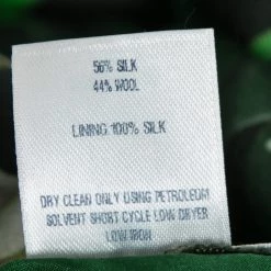 Oscar De La Renta Green Floral Printed Silk & Wool Maxi Skirt M For Women -Oscar de la Renta Sales Shop luxury women oscar de la rentaslug used clothes p664355 004