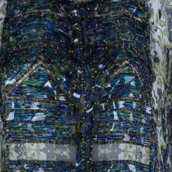 Oscar De La Renta Blue Floral Printed Silk Embellished Sheer Kaftan S For Women -Oscar de la Renta Sales Shop luxury women oscar de la rentaslug used clothes p67701 004