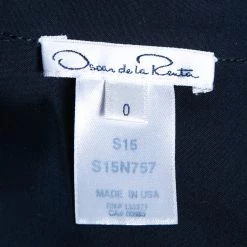 Oscar De La Renta Navy Blue Cotton Pleated Sleeveless Top XS For Women -Oscar de la Renta Sales Shop luxury women oscar de la rentaslug used clothes p678657 003