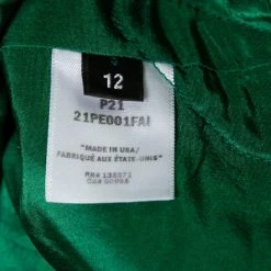 Oscar De La Renta Green Silk Palm Leaf Cut-Out Detail Trumpet Gown L For Women -Oscar de la Renta Sales Shop luxury women oscar de la rentaslug used clothes p681715 004