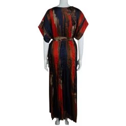 Oscar De La Renta Pleated Silk Belted Maxi Dress M For Women -Oscar de la Renta Sales Shop luxury women oscar de la rentaslug used clothes p70386 003