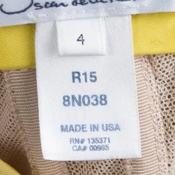 Oscar De La Renta Yellow Lurex Jacquard Strapless High Low Gown S For Women -Oscar de la Renta Sales Shop luxury women oscar de la rentaslug used clothes p80103 005