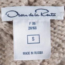 Oscar De La Renta Beige Cashmere Knitted Sweater S For Women -Oscar de la Renta Sales Shop luxury women oscar de la rentaslug used clothes p81609 005