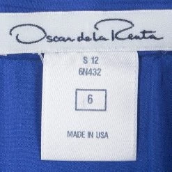 Oscar De La Renta Blue Silk Chiffon Flared Maxi Skirt M For Women -Oscar de la Renta Sales Shop luxury women oscar de la rentaslug used clothes p84104 004