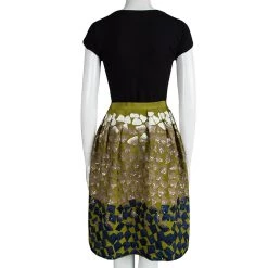 Oscar De La Renta Green Silk Sequin Embellished Embroidered Pleat Detail Skirt M For Women -Oscar de la Renta Sales Shop luxury women oscar de la rentaslug used clothes p92848 003