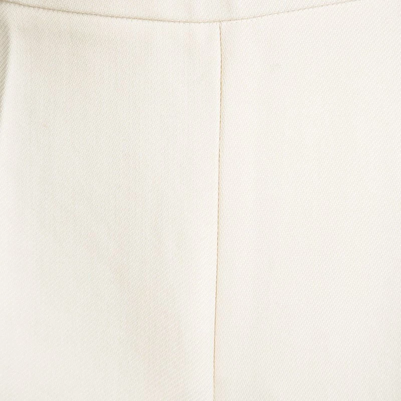 Oscar De La Renta Cream Wool High Waist Shorts S For Women 6 Oscar De La Renta Cream Wool High Waist Shorts S For Women - Image 4