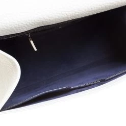 Oscar De La Renta White/Cream Leather Top Handle Bag For Women -Oscar de la Renta Sales Shop luxury women oscar de la rentaslug used handbags p148671 0007