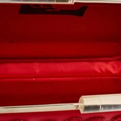 Oscar De La Renta Red Satin Saya Beads Embellished Chain Clutch For Women -Oscar de la Renta Sales Shop luxury women oscar de la rentaslug used handbags p672362 002