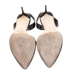 Oscar De La Renta Black Patent Leather Samie Slingback Sandals Size 39 For Women -Oscar de la Renta Sales Shop luxury women oscar de la rentaslug used shoes p125072 006