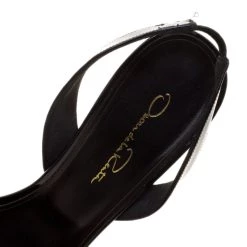 Oscar De La Renta Black Patent Leather Samie Slingback Sandals Size 39 For Women -Oscar de la Renta Sales Shop luxury women oscar de la rentaslug used shoes p125072 007